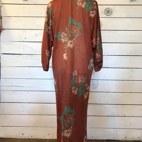 Vintage Rust Floral Key Hole Maxi - Picture 2 of 6